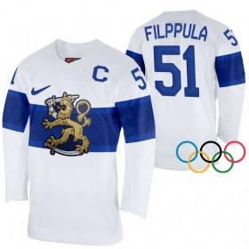 Finnland Valtteri Filppula 51 2022 Winter Olympics Weiß Trikot Authentic - Herren